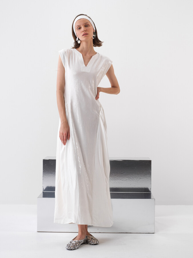 White Regular Fit Dress - 1