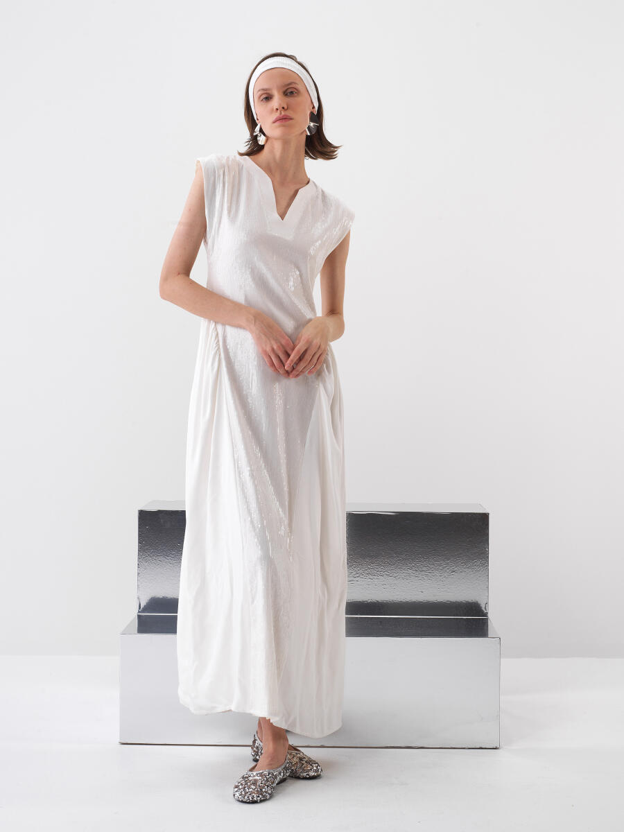 White Regular Fit Dress - 5