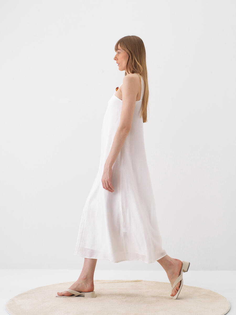 White Regular Fit Dress - 3