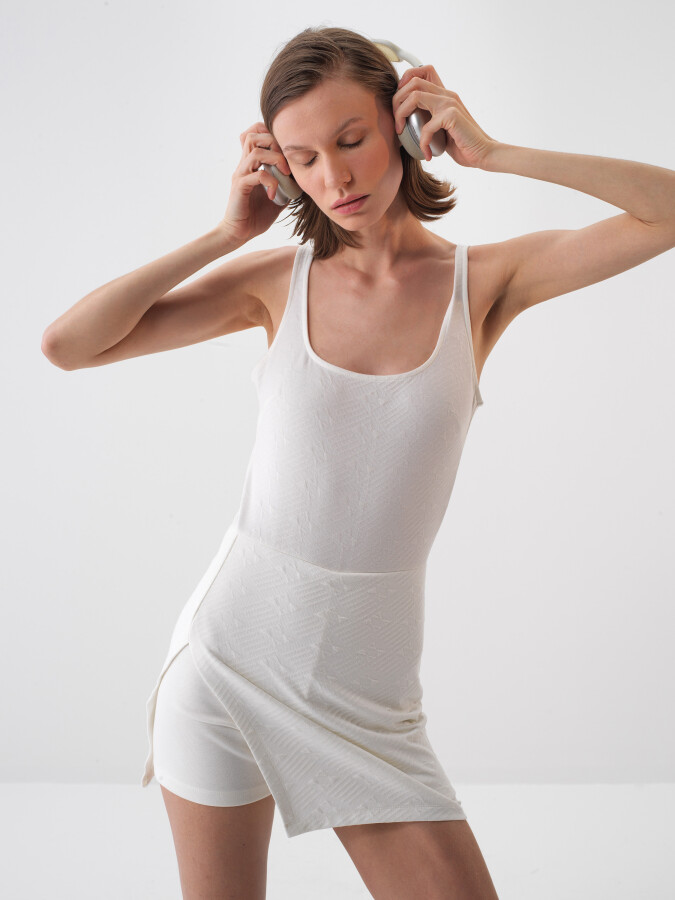 White Slim Fit Dress - Xint