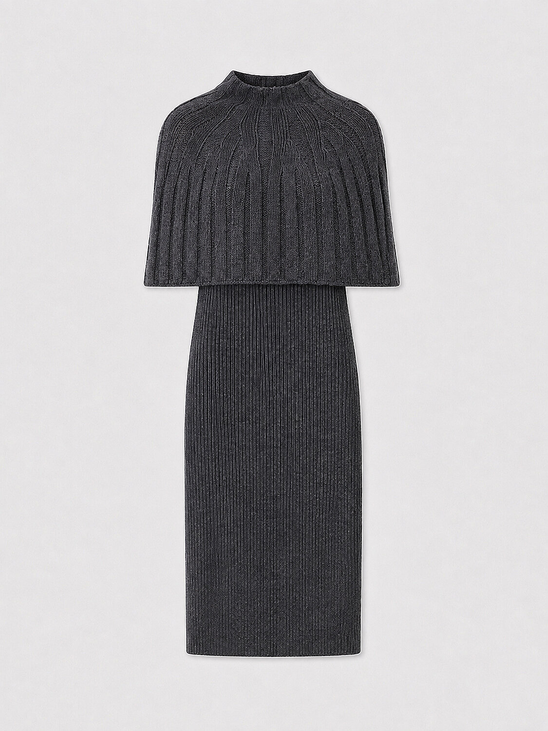 Wool Plain Dress - 5