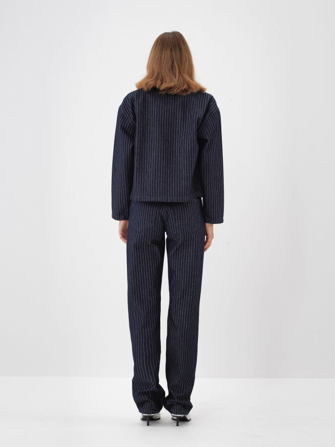 100% Cotton Striped Coat - Xint