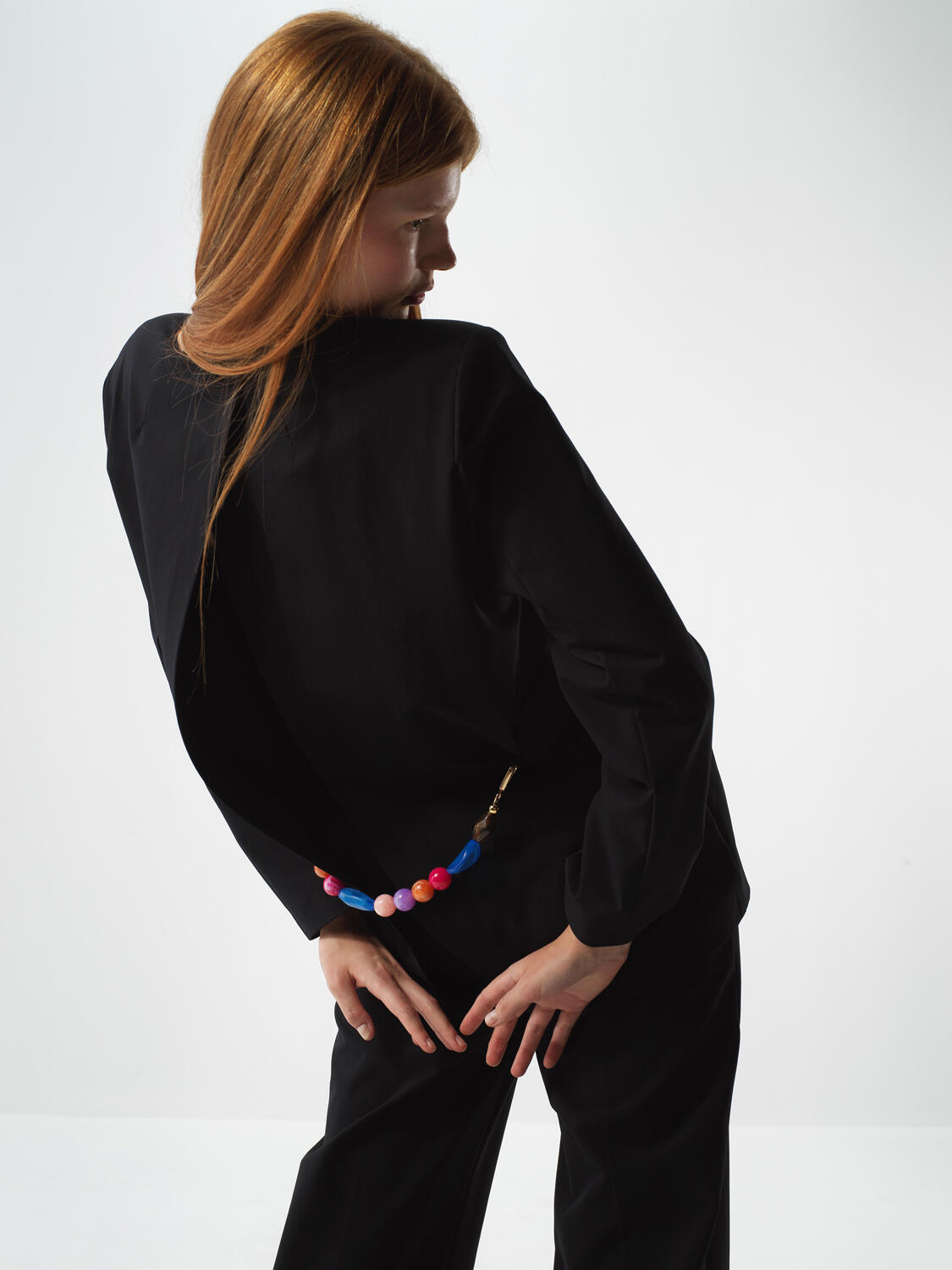 Black Flexible Textured Regular Fit Jacket - 3