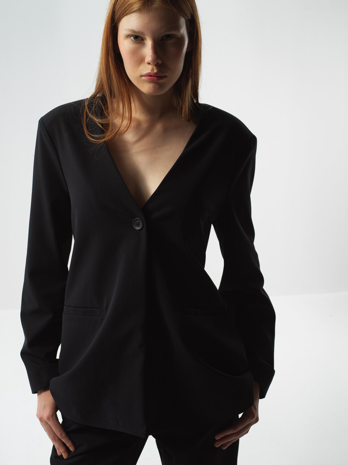 Black Flexible Textured Regular Fit Jacket - Xint