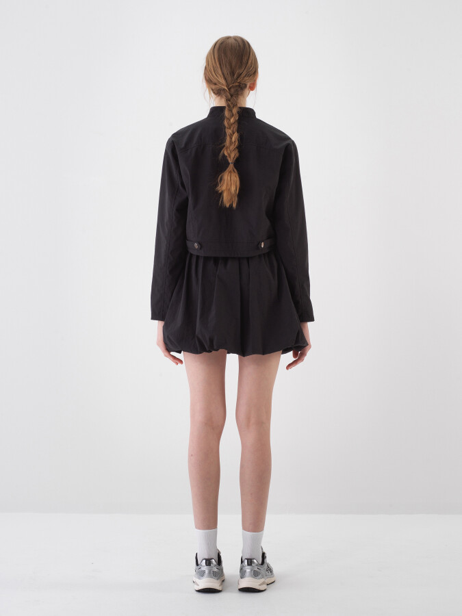 Black Regular Fit Jacket - 5