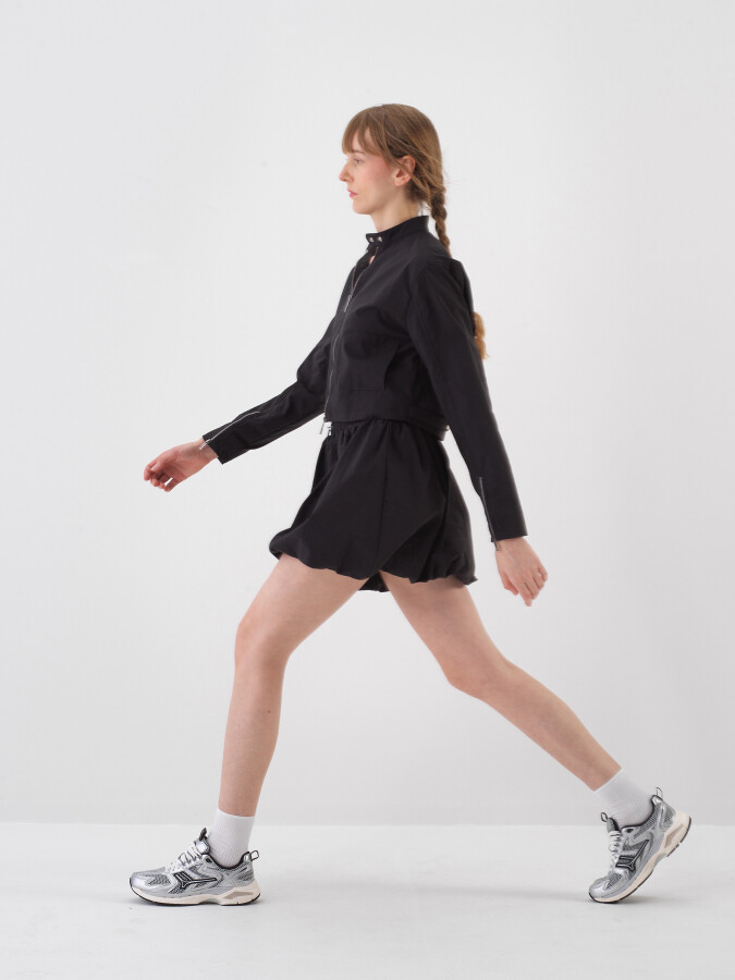 Black Regular Fit Jacket - 3