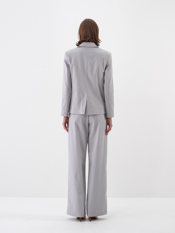 Gray Regular Fit Cotton Jacket - 5