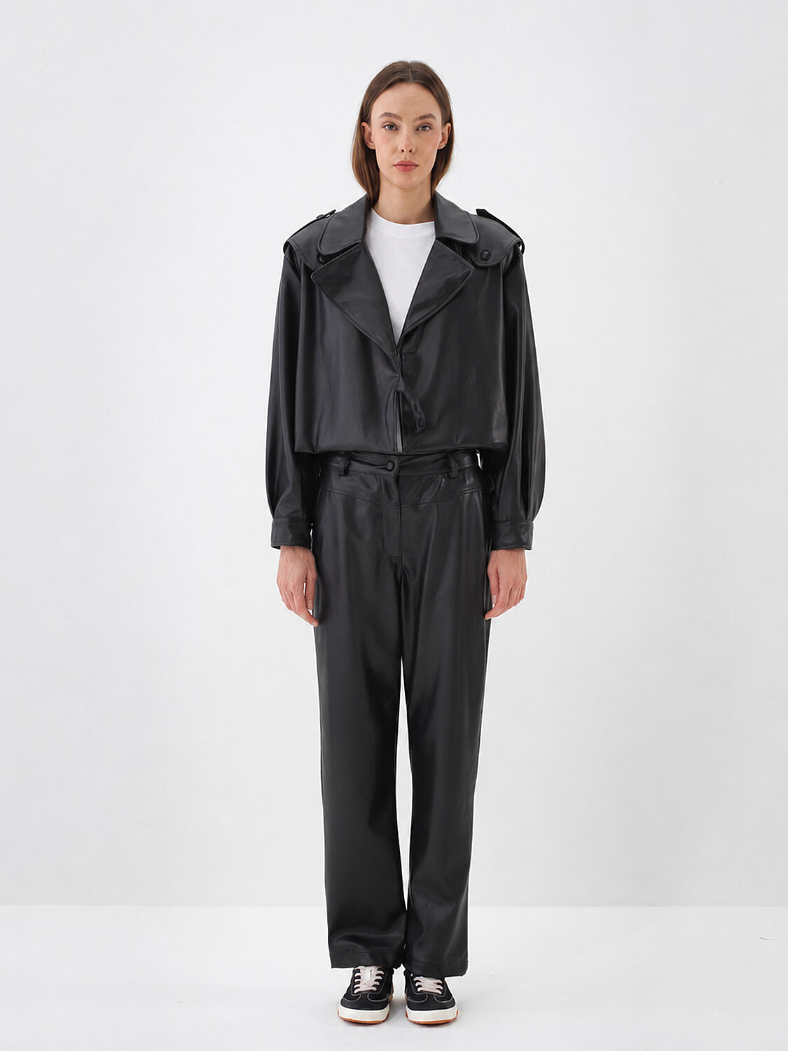 Leather Look Coat