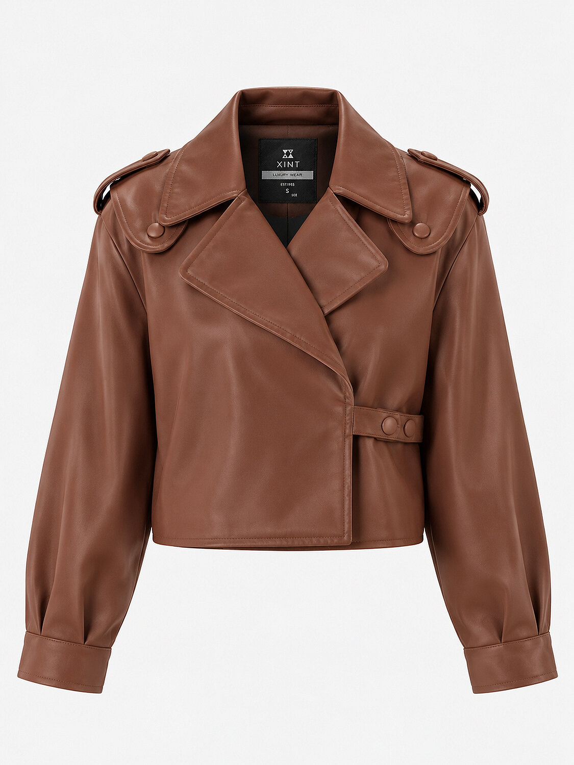 Leather Look Coat - 7