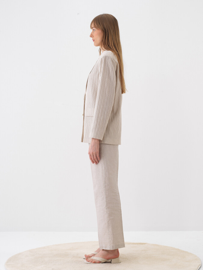 Natural Regular Fit Cotton Jacket - 3