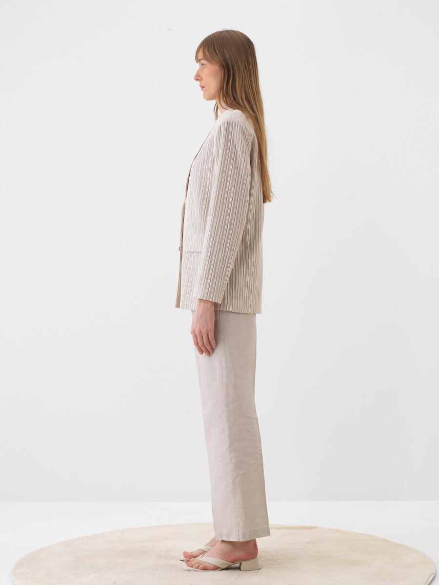 Natural Regular Fit Cotton Jacket - 3