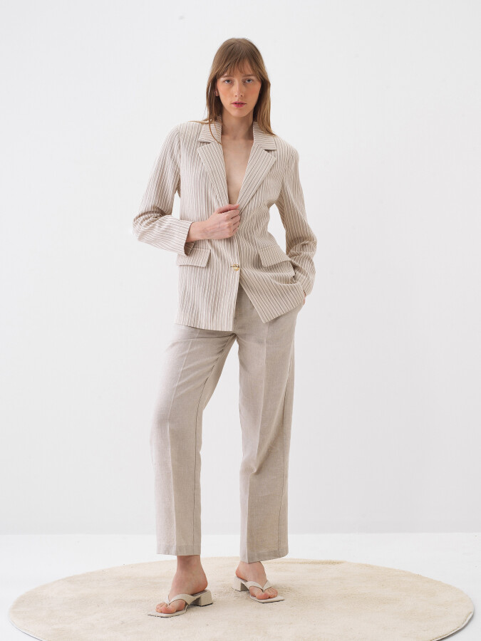 Natural Regular Fit Cotton Jacket - 2