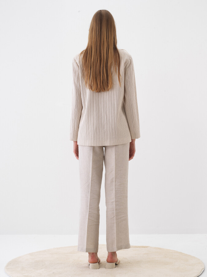 Natural Regular Fit Cotton Jacket - 5