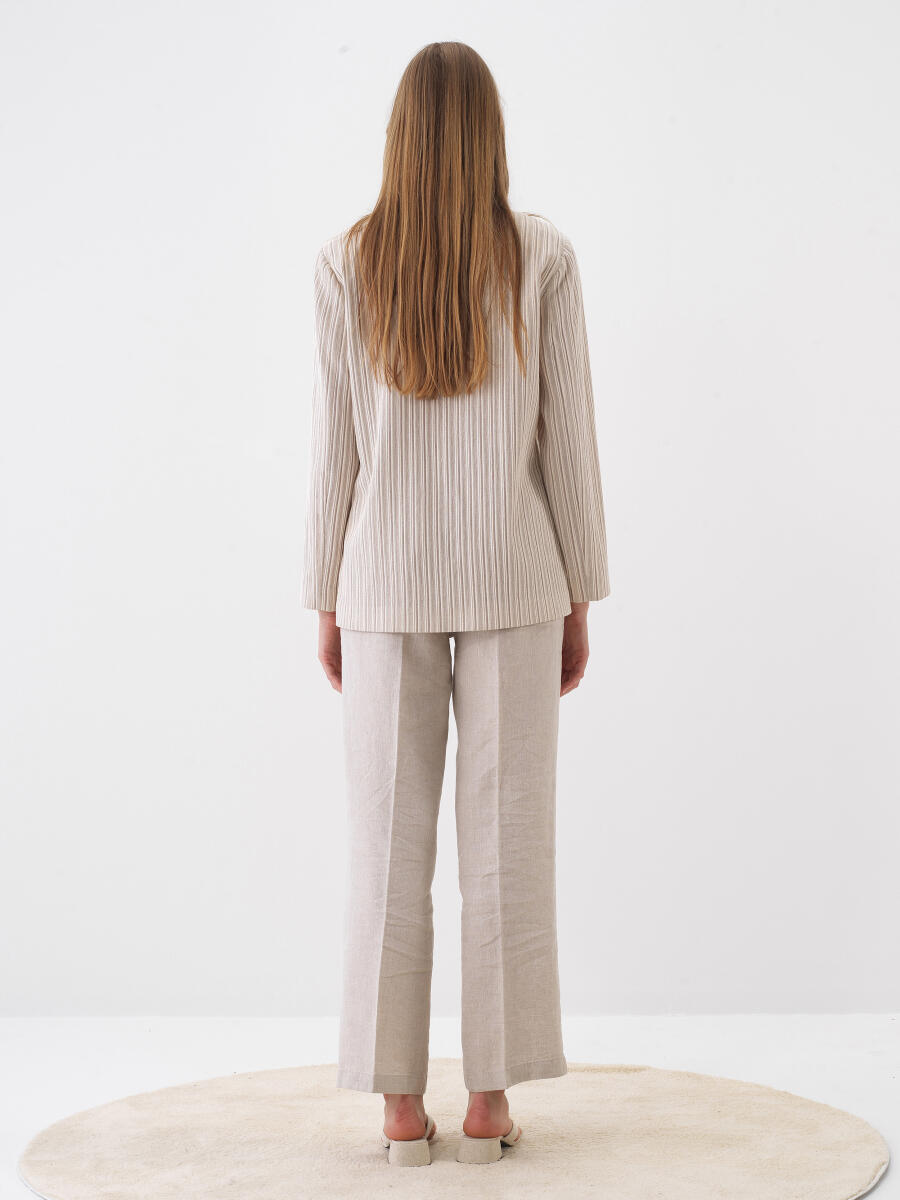 Natural Regular Fit Cotton Jacket - 5