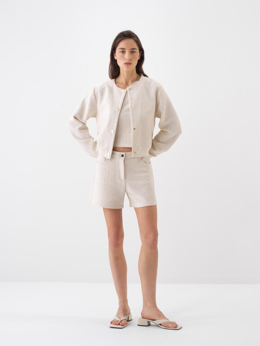 Natural Regular Fit Linen Jacket - 2