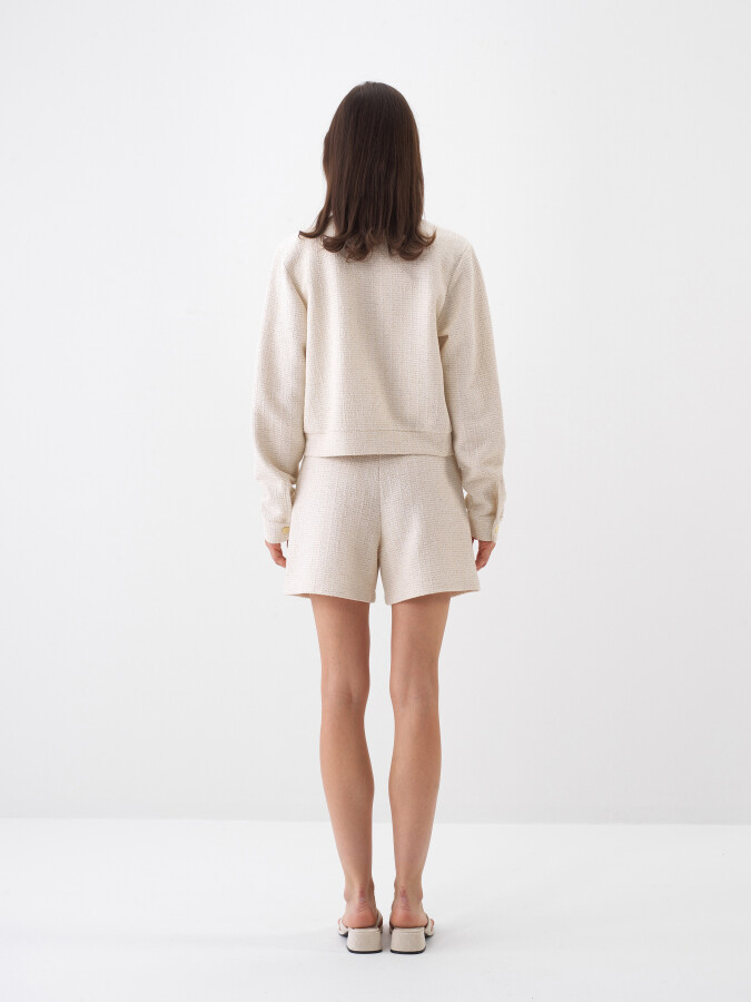 Natural Regular Fit Linen Jacket - 5