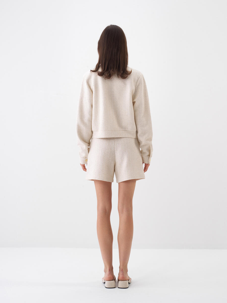 Natural Regular Fit Linen Jacket - 5