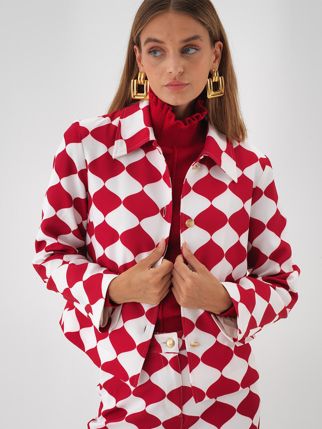 Printed Patterned Coat - 3