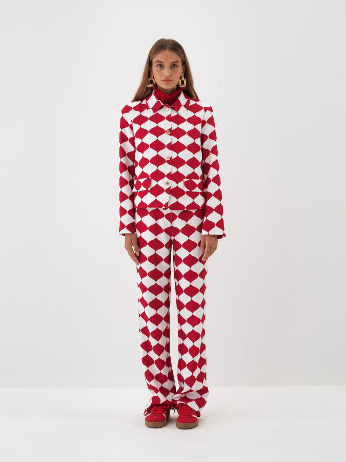 Printed Patterned Coat - Xint