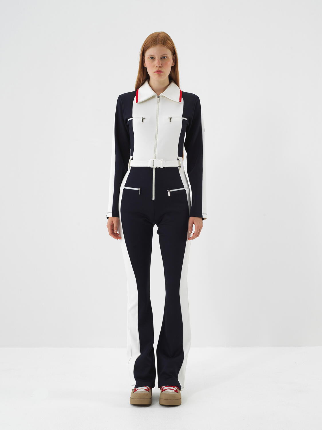 Navy Blue Flexible Textured Regular Fit Jumpsuit