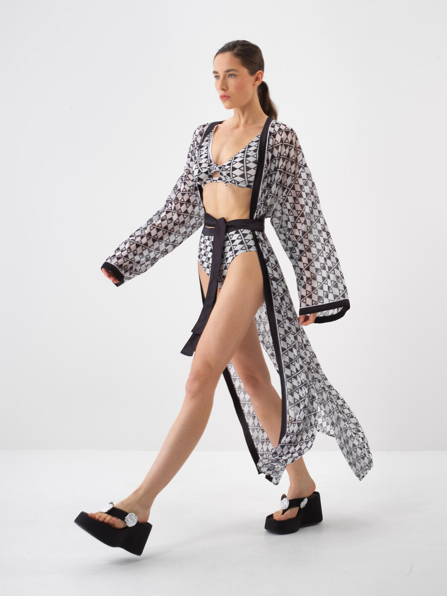 Black Oversize Kimono - 2