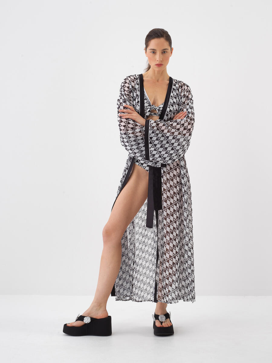 Black Oversize Kimono - 3