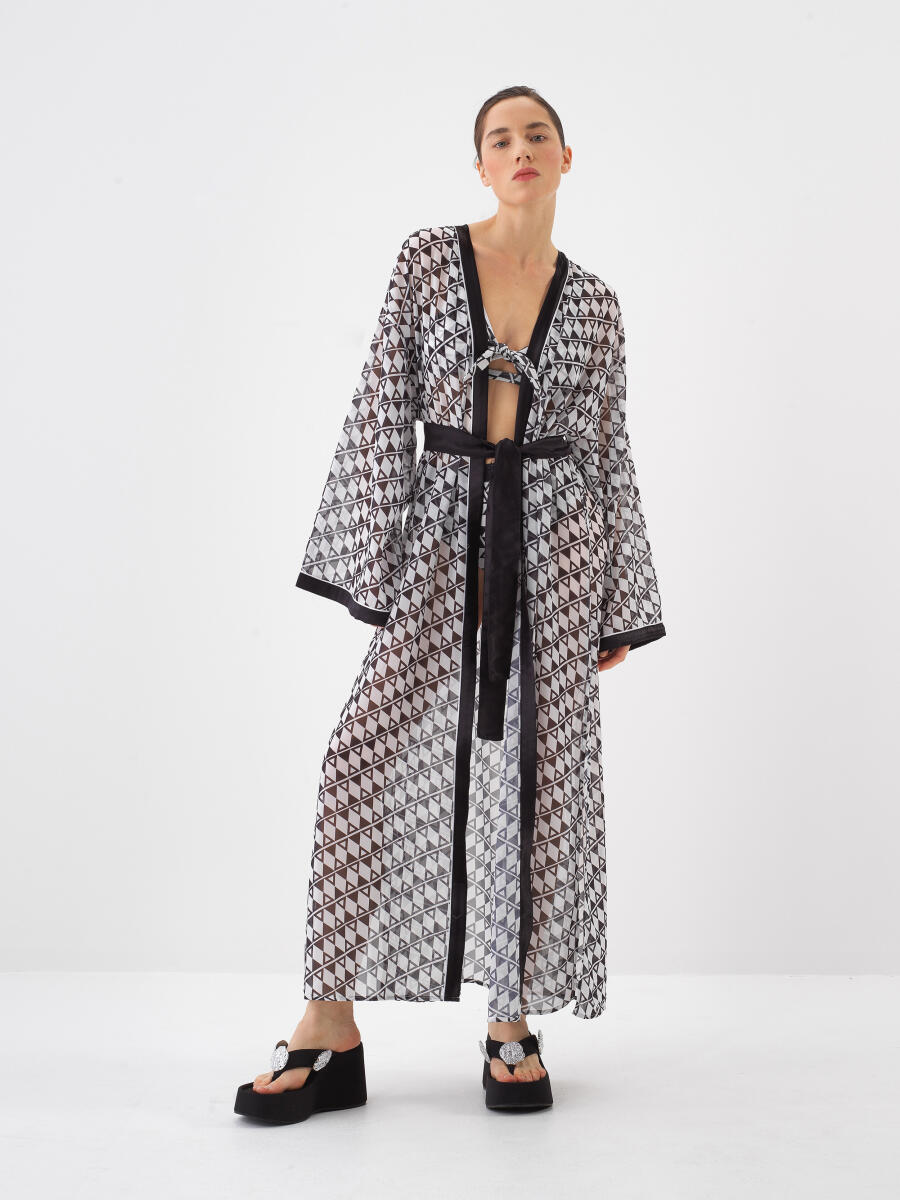 Black Oversize Kimono - 1