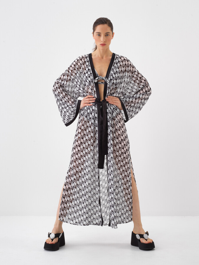 Black Oversize Kimono - 4