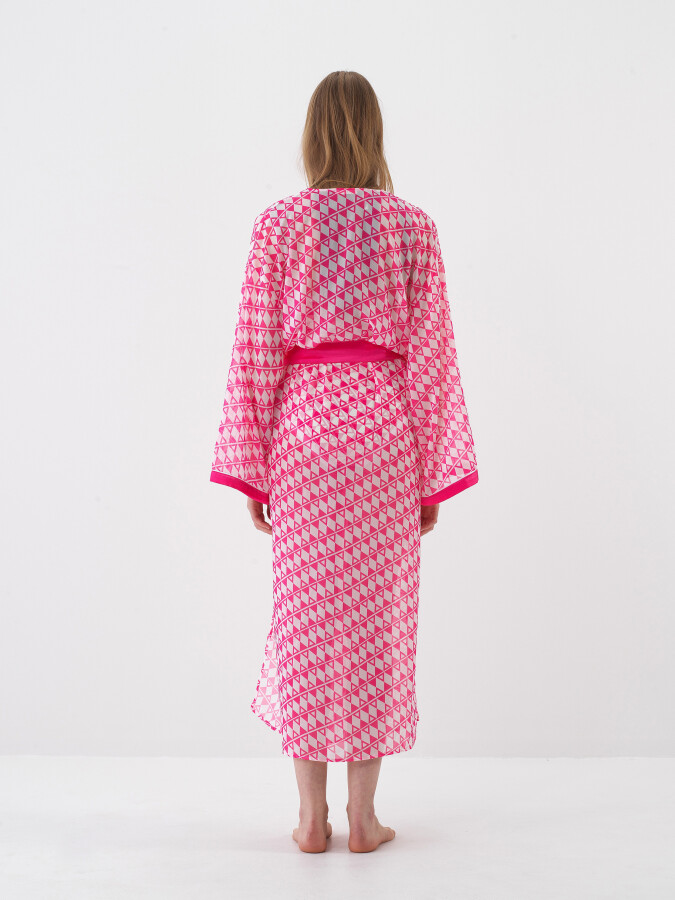 Pink Oversize Kimono - 5