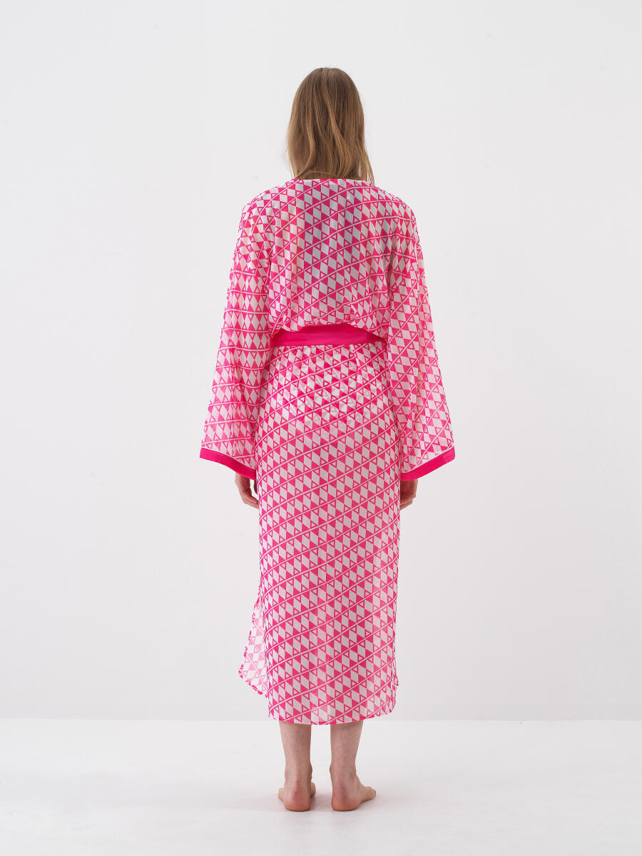 Pink Oversize Kimono - 5