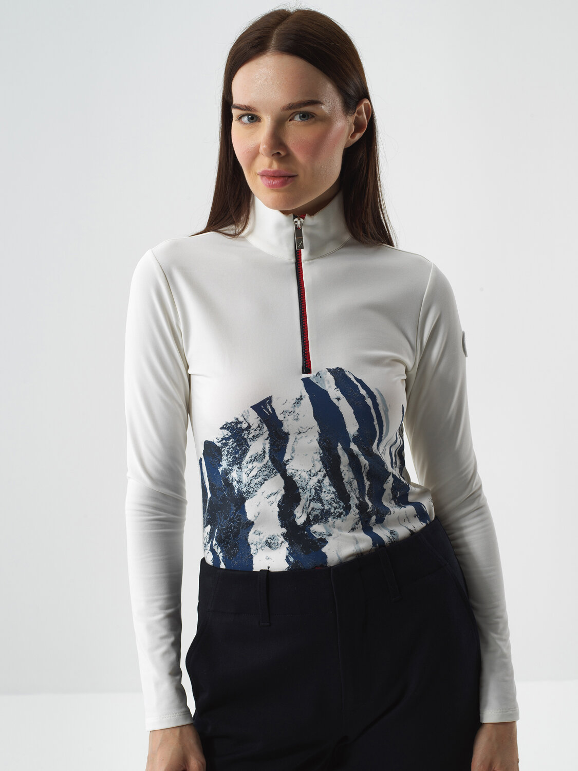 Ecru Flexible Textured Regular Fit Long Sleeve T-Shirt - Xint