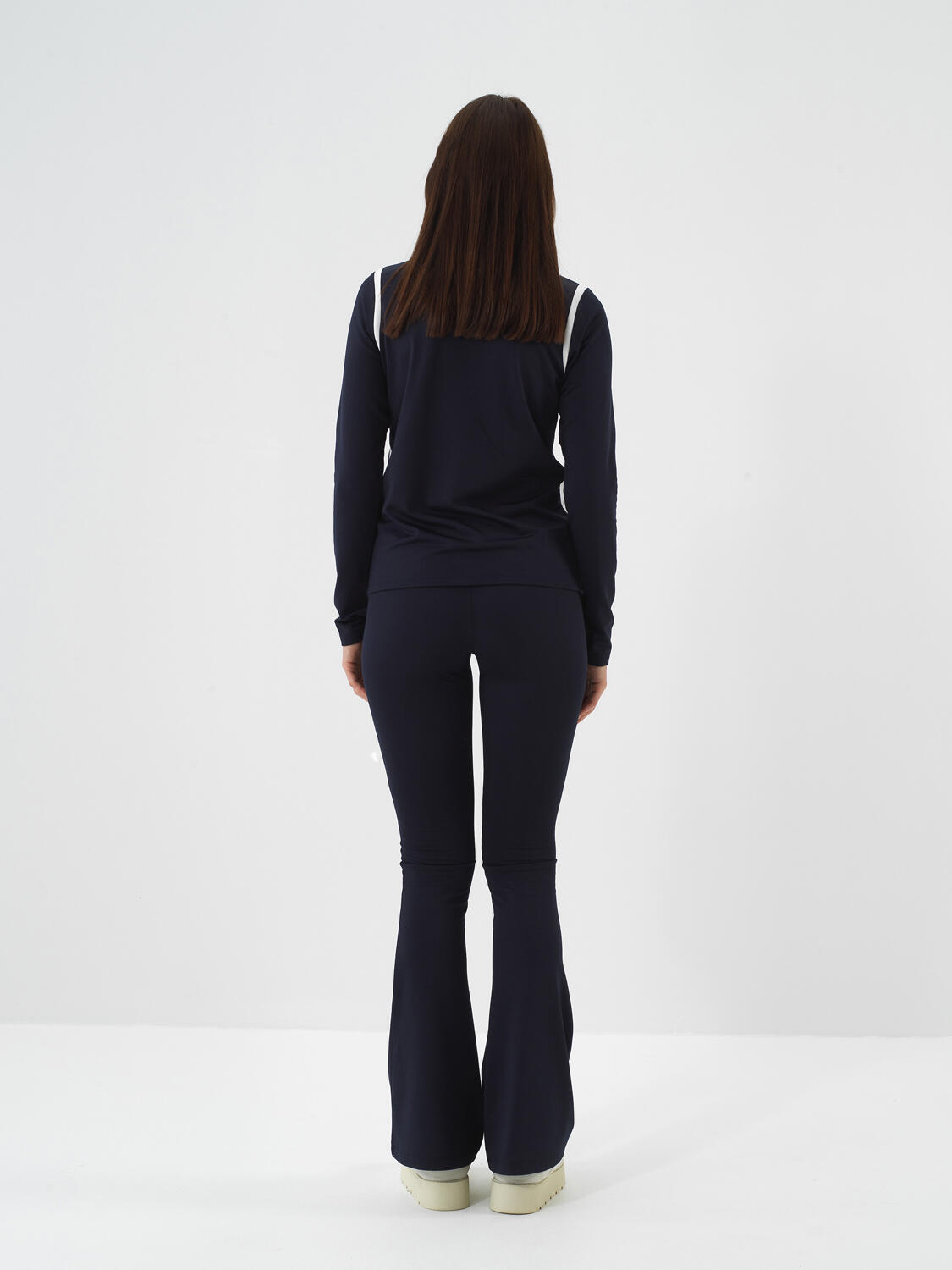 Navy Blue Flexible Textured Regular Fit Long Sleeve T-Shirt - 6