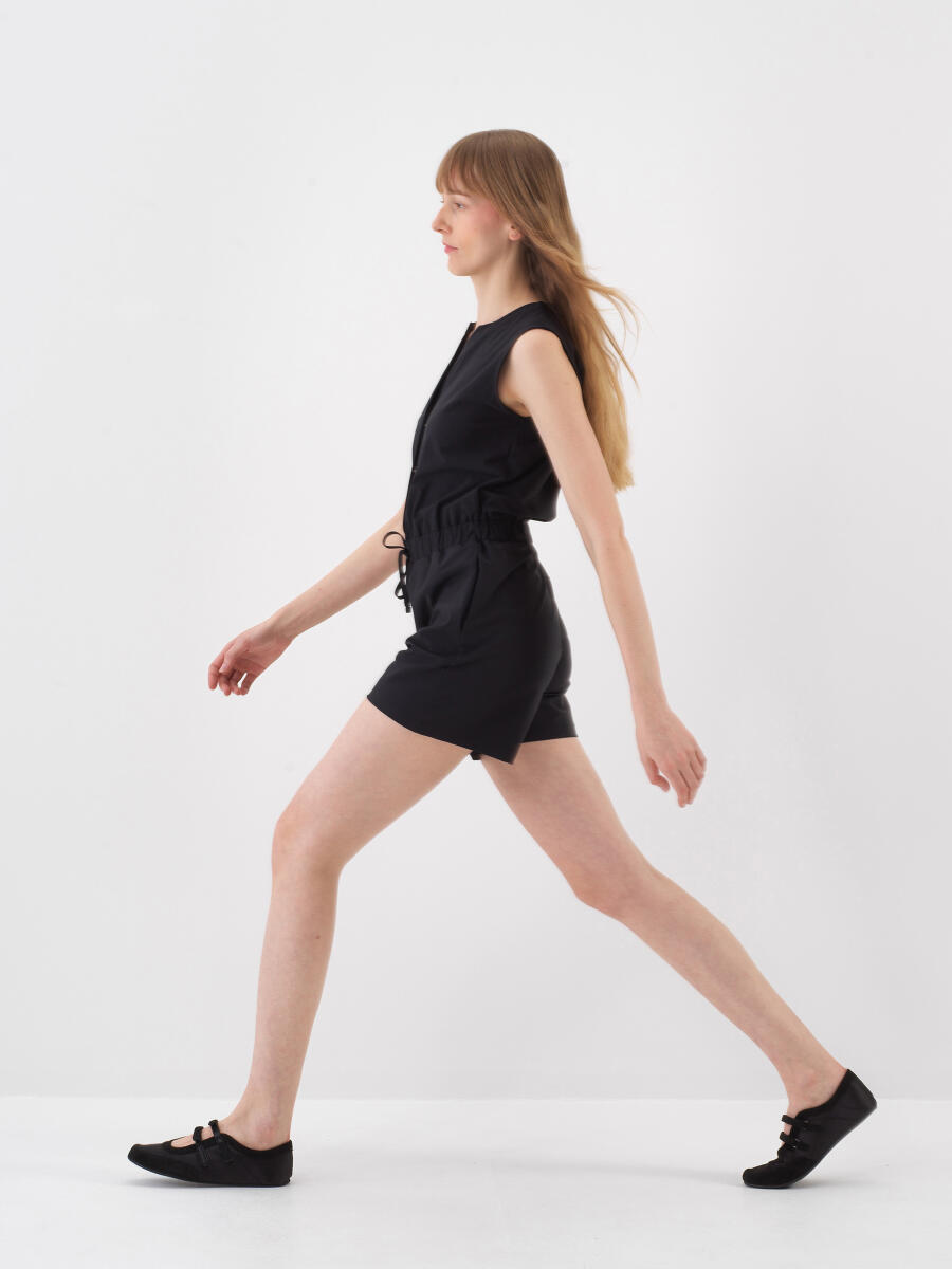 Black Regular Fit Jumpsuit - 3