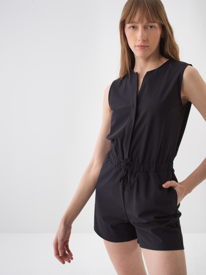 Black Regular Fit Jumpsuit - 2