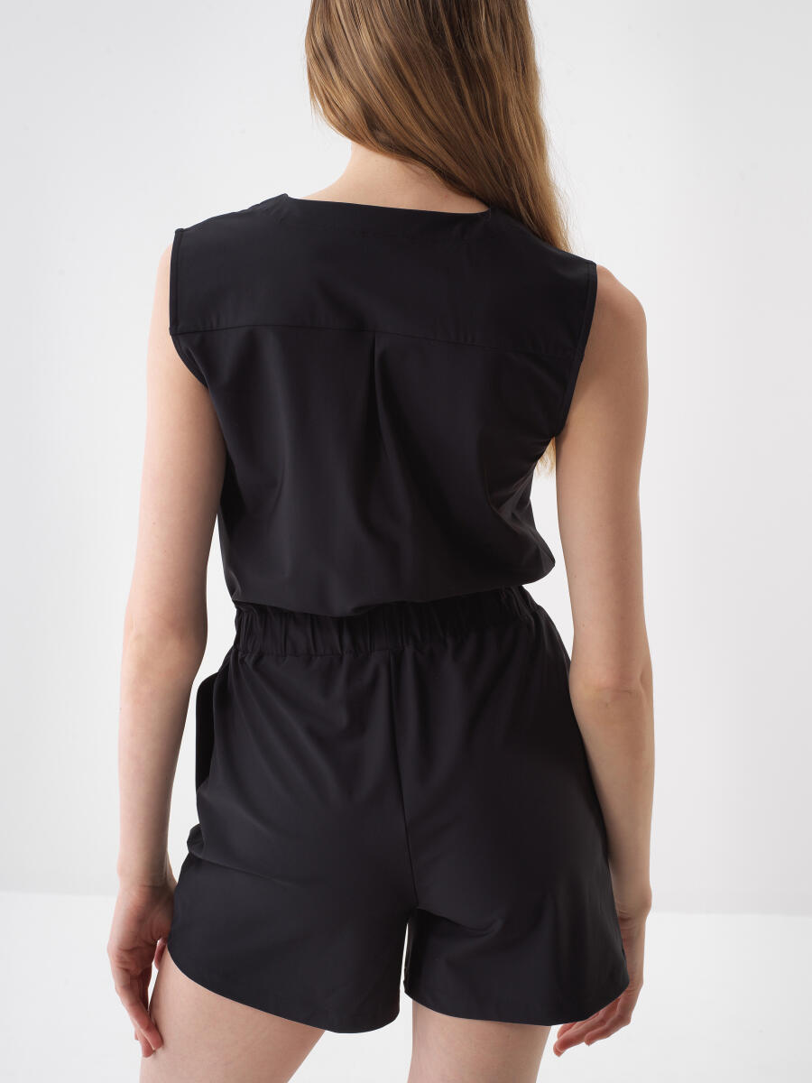 Black Regular Fit Jumpsuit - 4