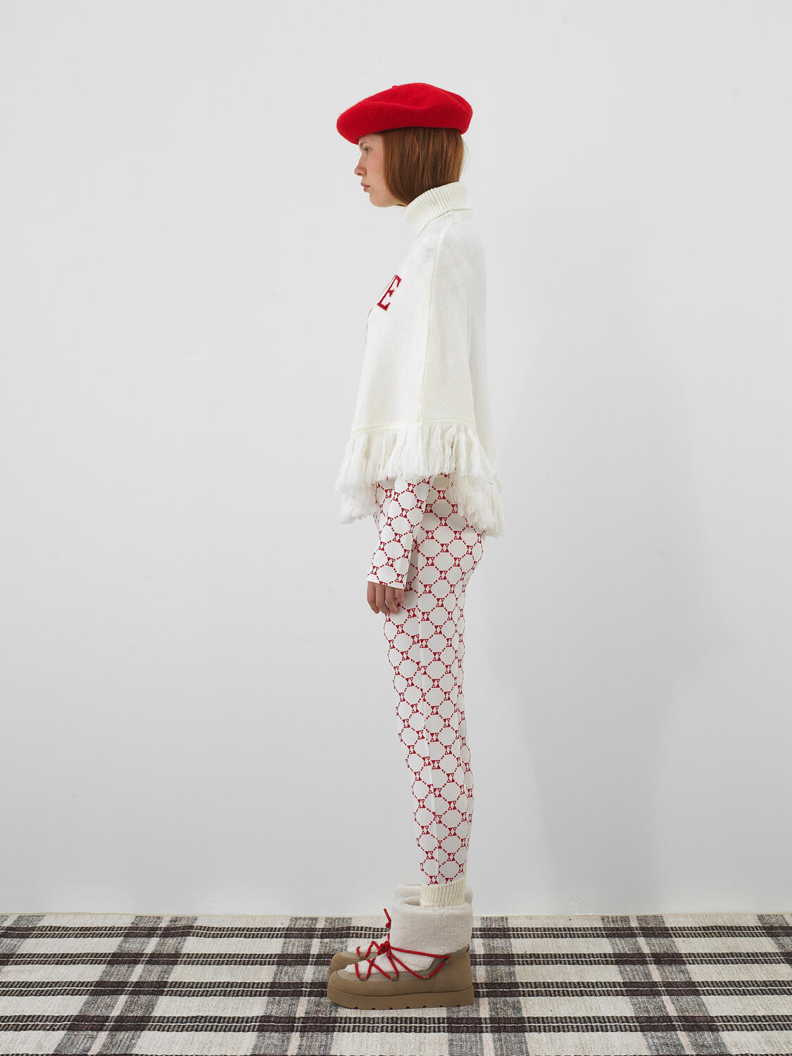 Patterned Mohair Poncho - 4