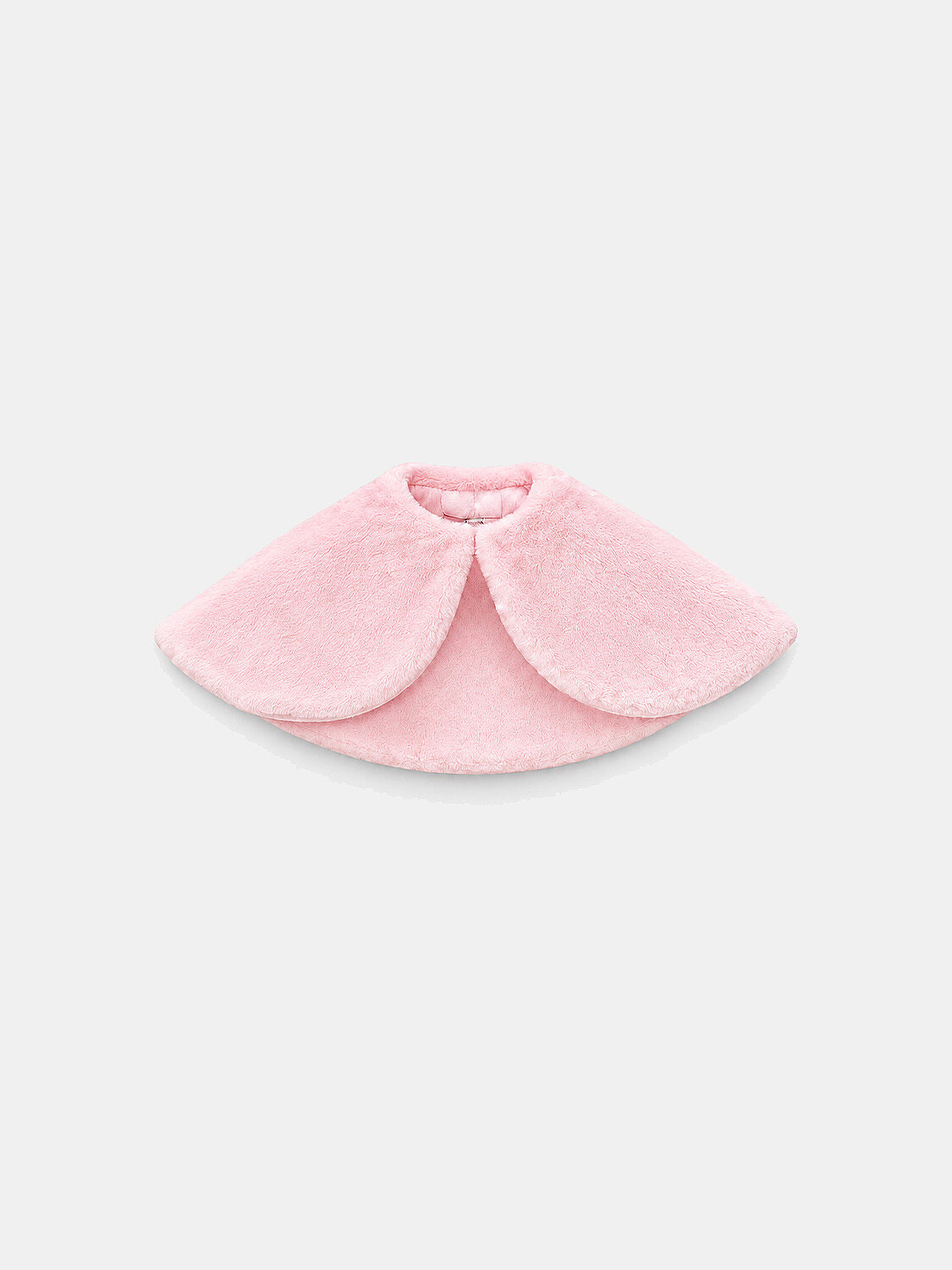 Plain Plush Poncho - 1