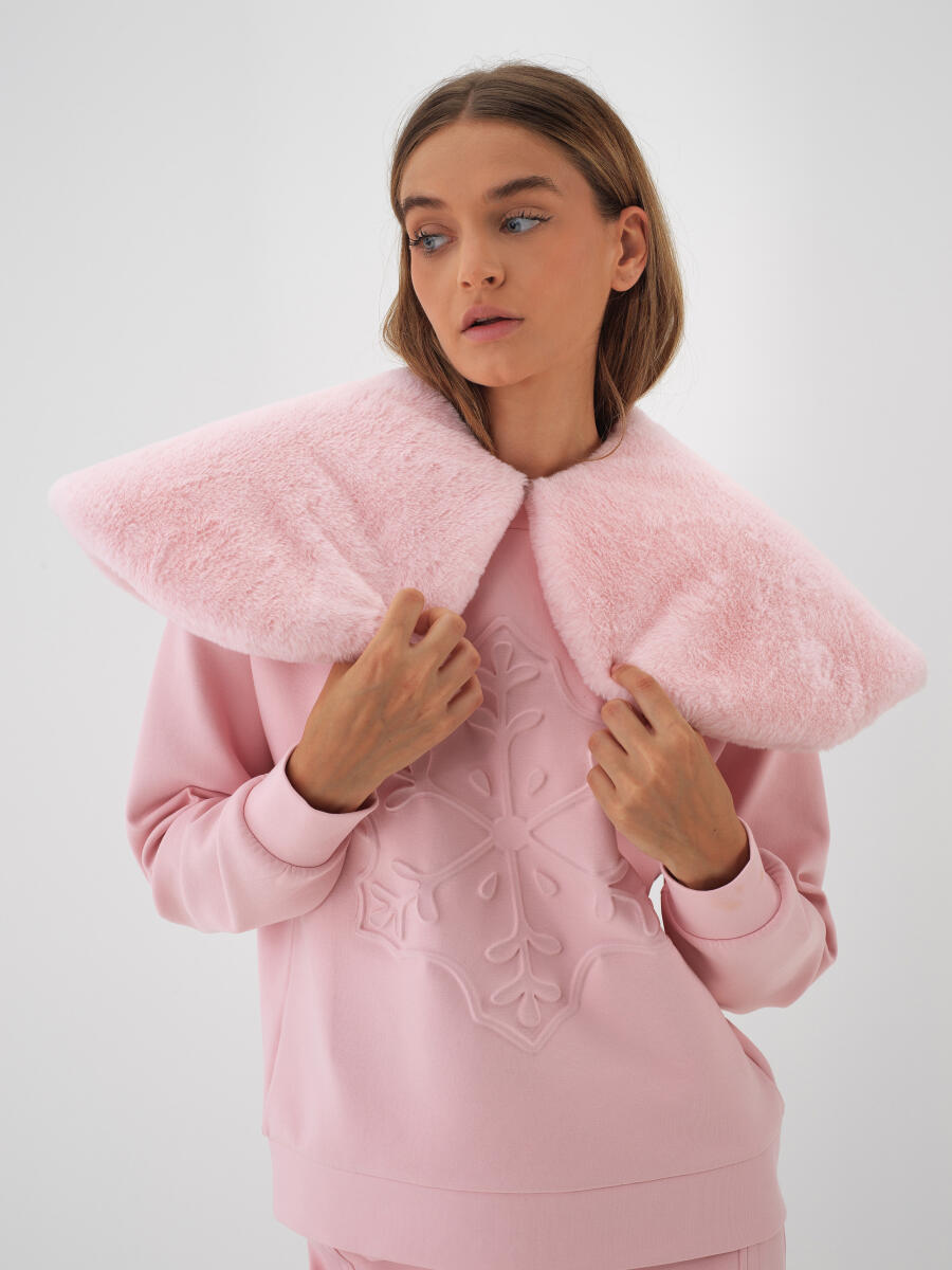 Plain Plush Poncho - 3