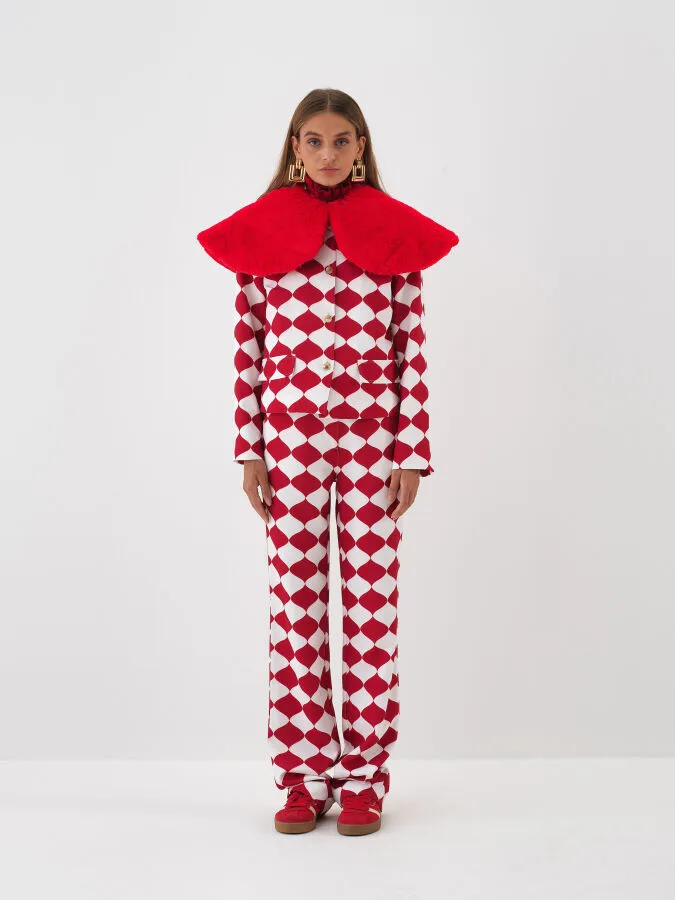 Plain Plush Poncho - Xint