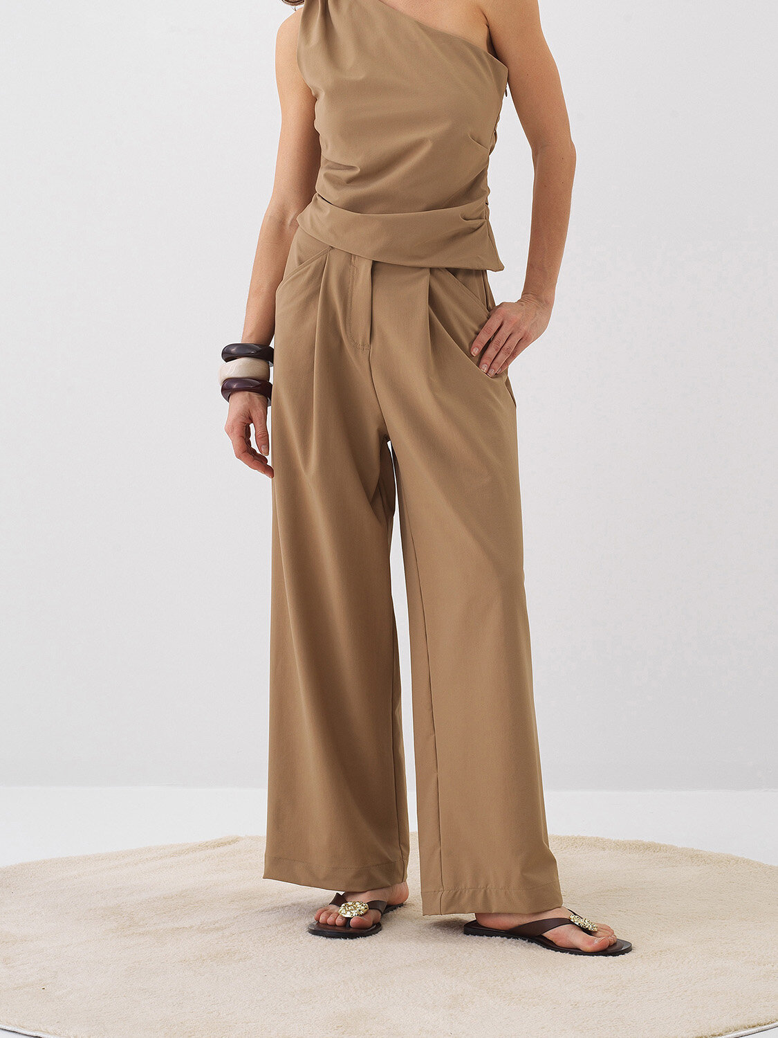 Camel Oversize Trousers
