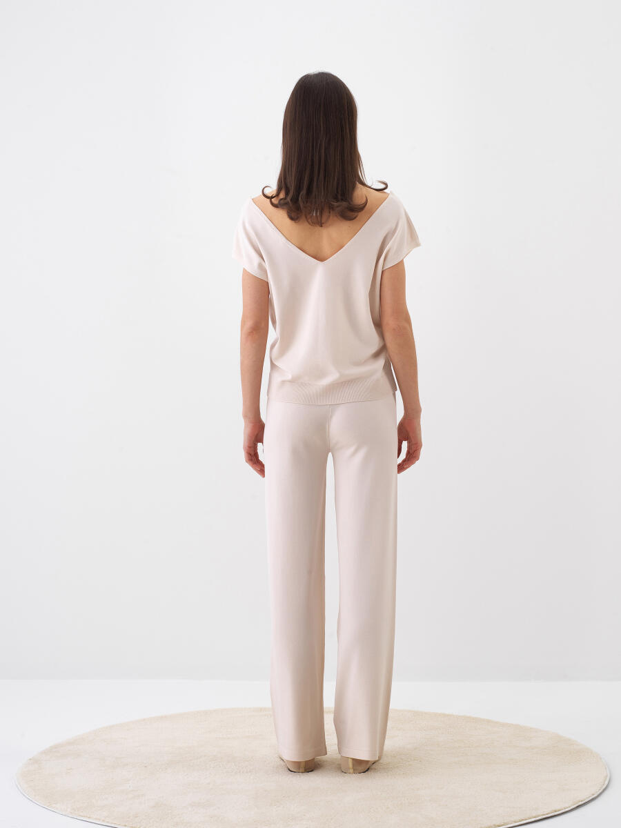 Natural Oversize Trousers - 4