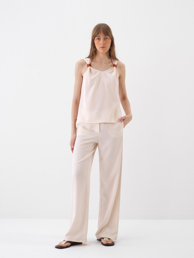 Natural Oversize Trousers - 5