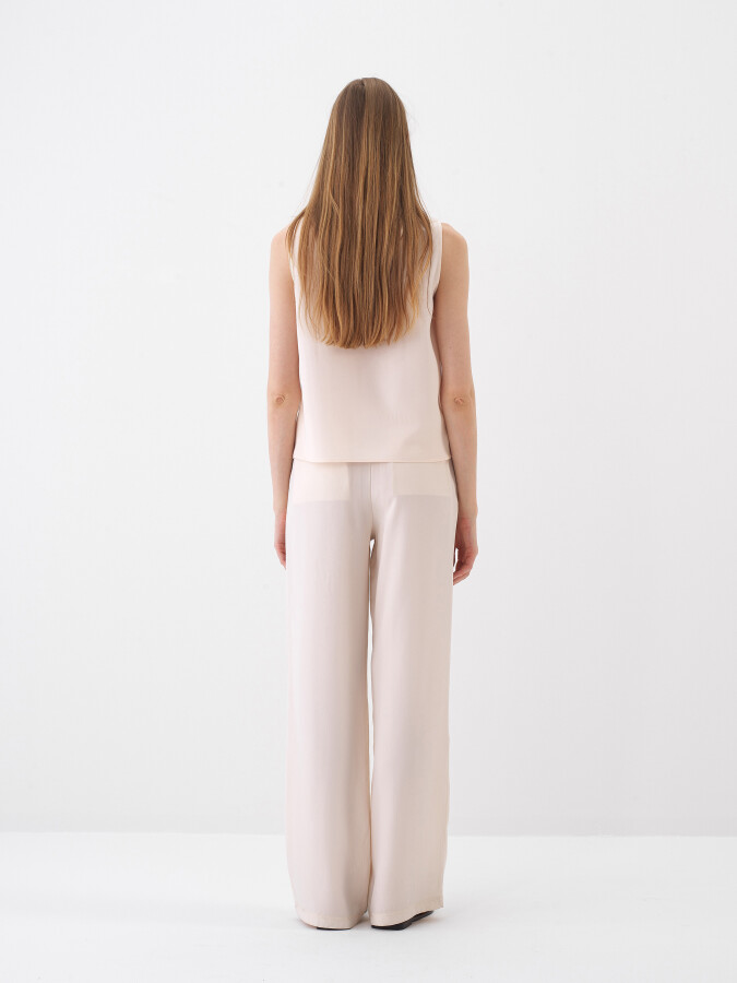 Natural Oversize Trousers - 4