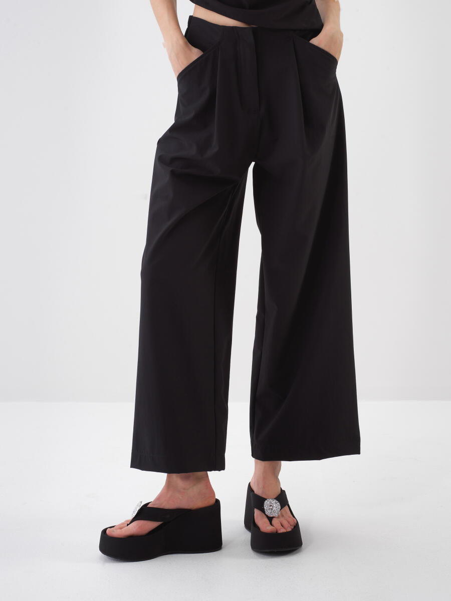 Black Oversize Trousers - 1