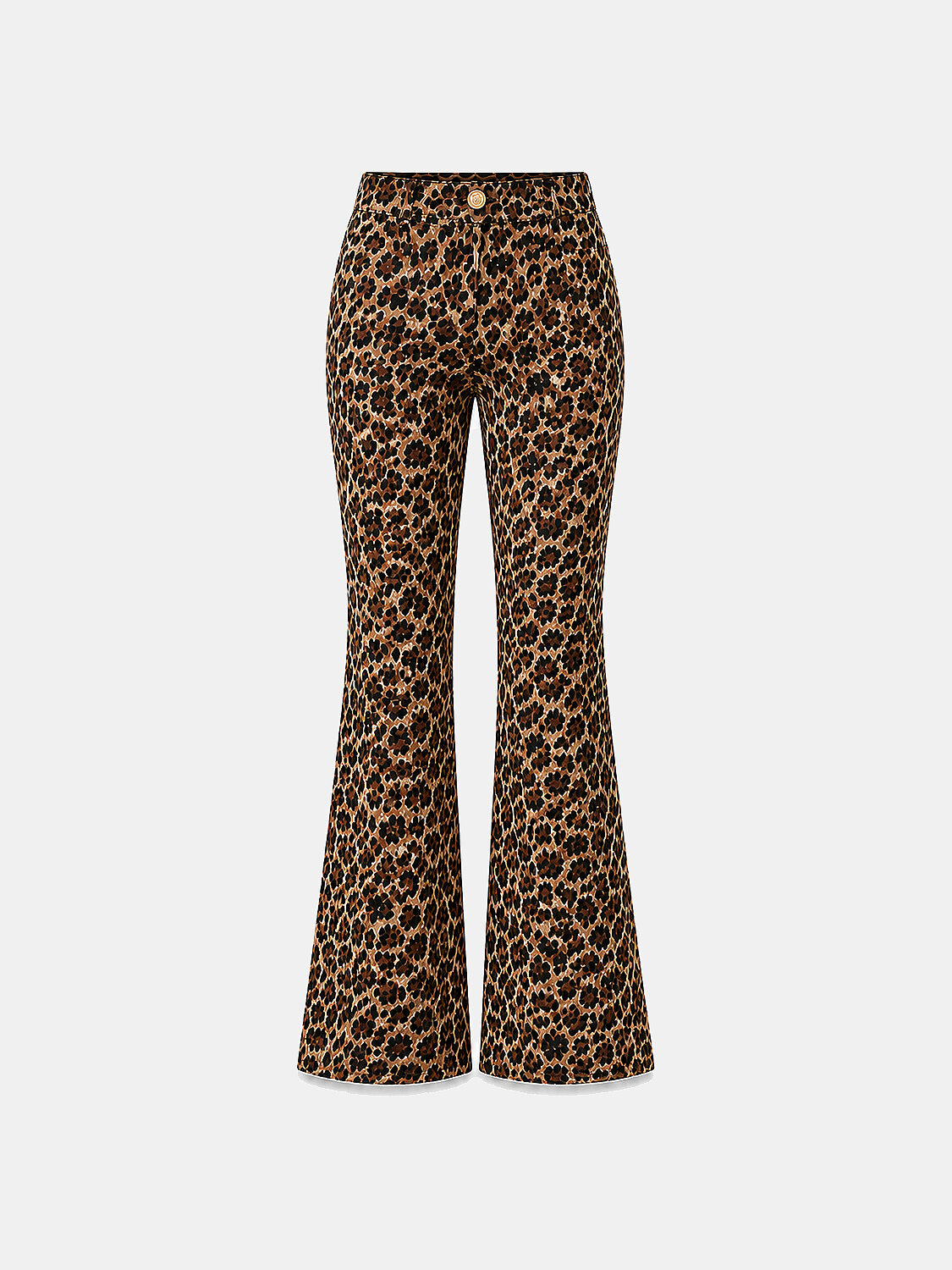 Camel Cotton Textured Regular Fit Trousers