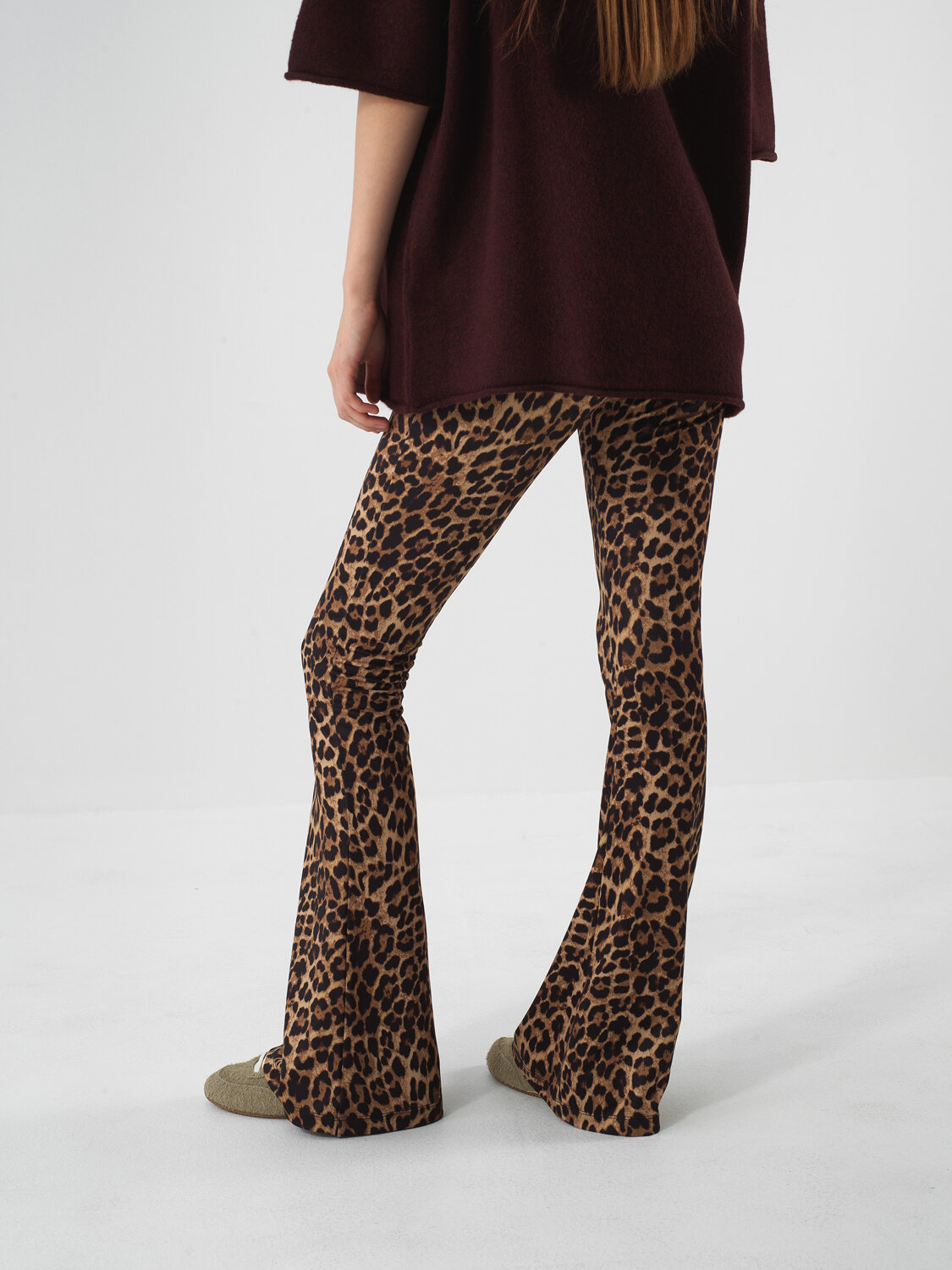 Camel Flexible Textured Slim Fit Trousers - Xint