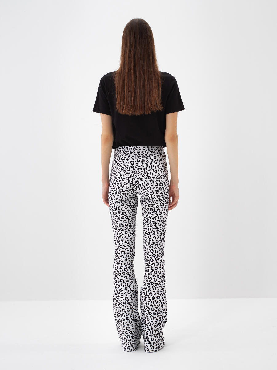 Cotton Leopard Print Pants - 4