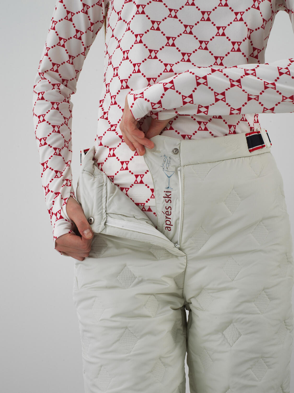 Ecru Quilted Textured Oversize Trousers - 3