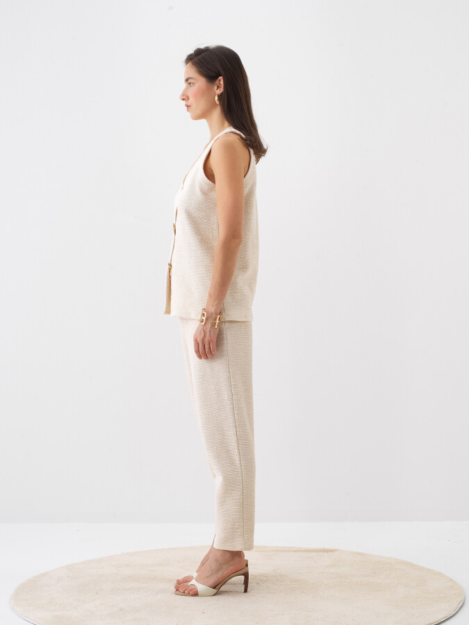 Natural Oversize Cotton Trousers - 2