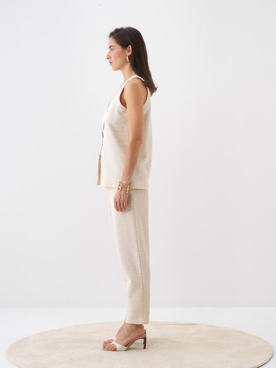 Natural Oversize Cotton Trousers - 2